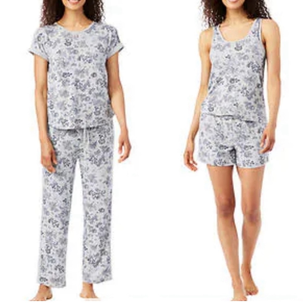 Lucky Brand Ladies' 4-Piece Pajama Set S NEW tank tee shorts pants NEW